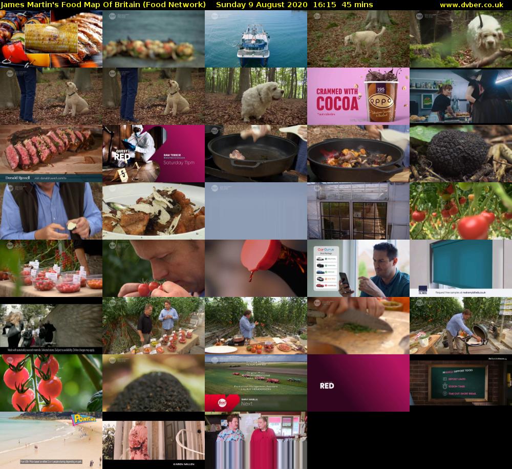 James Martin's Food Map Of Britain (Food Network) Sunday 9 August 2020 16:15 - 17:00