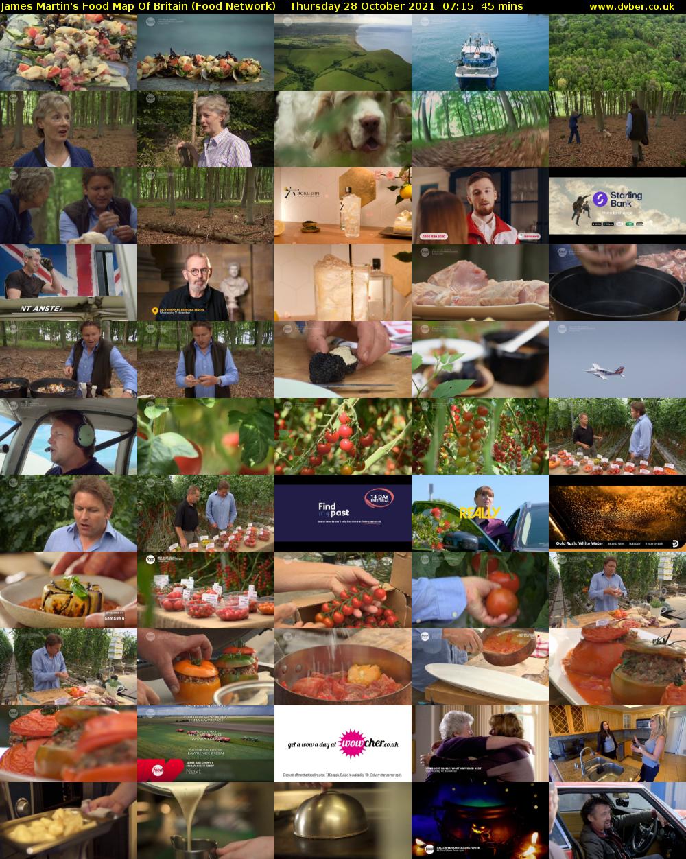 James Martin's Food Map Of Britain (Food Network) Thursday 28 October 2021 07:15 - 08:00