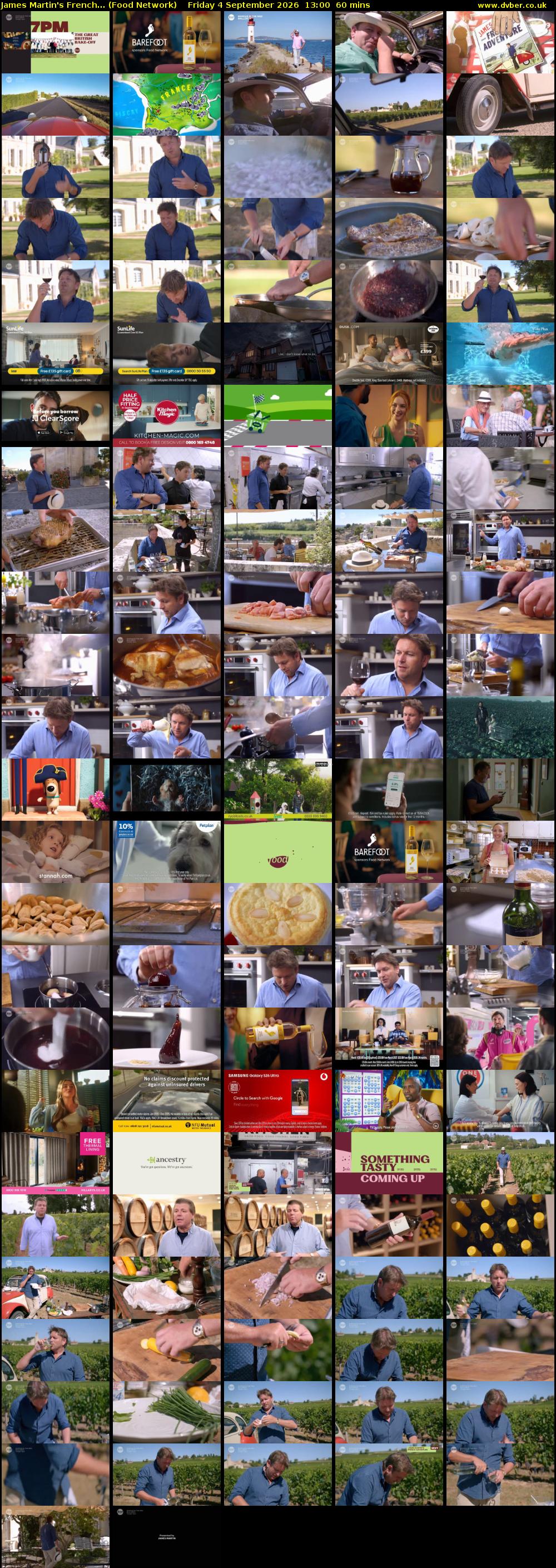 James Martin's French... (Food Network) Friday 4 September 2026 13:00 - 14:00
