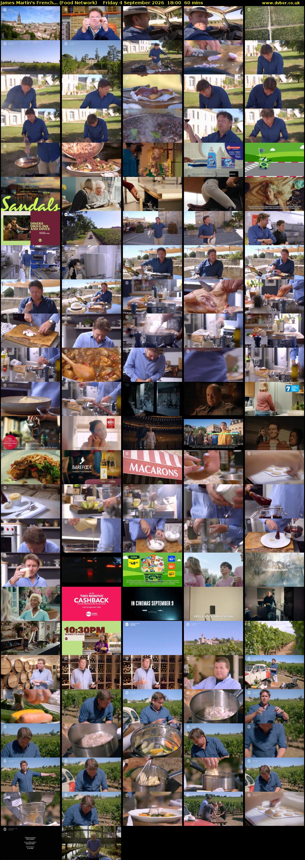 James Martin's French... (Food Network) Friday 4 September 2026 18:00 - 19:00