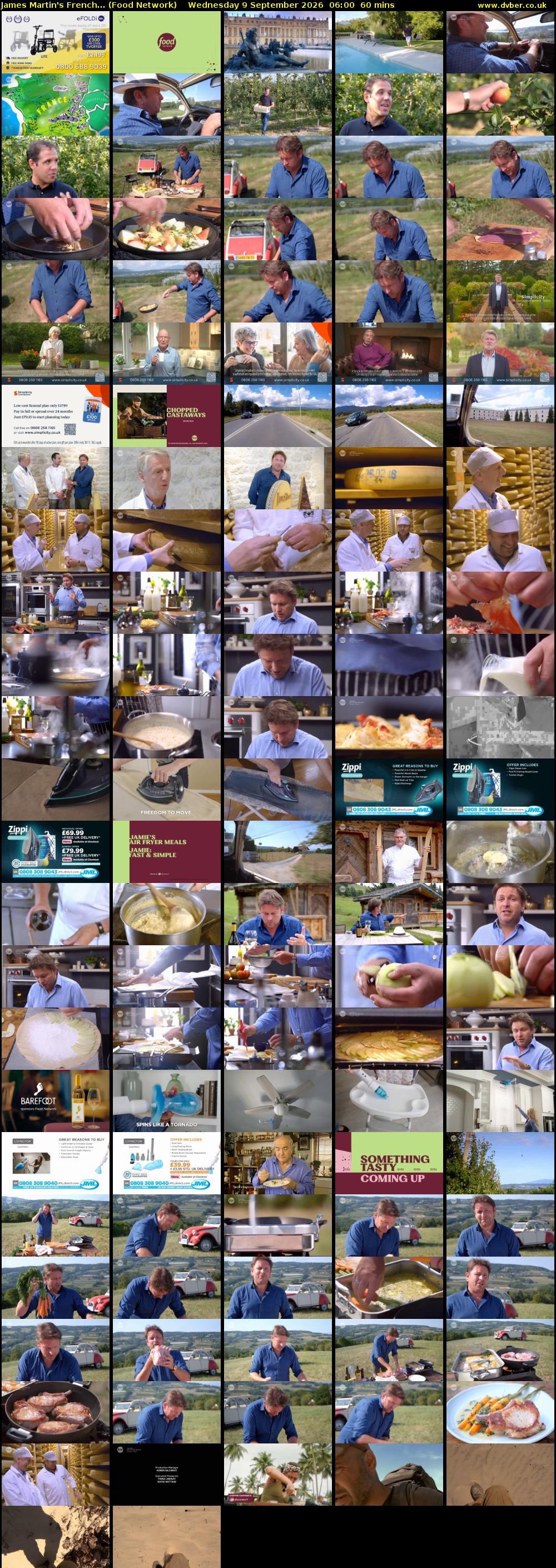 James Martin's French... (Food Network) Wednesday 9 September 2026 06:00 - 07:00