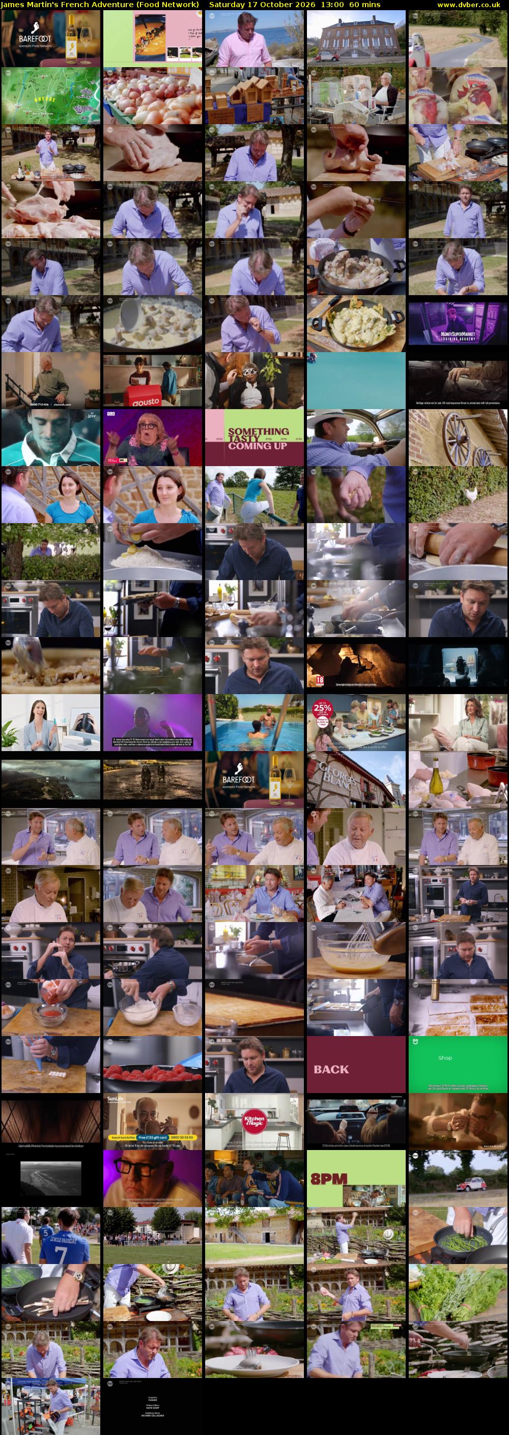 James Martin's French Adventure (Food Network) Saturday 17 October 2026 13:00 - 14:00