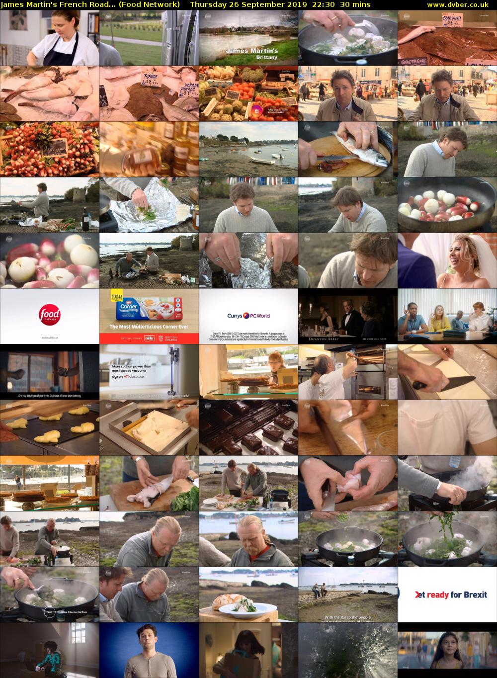 James Martin's French Road... (Food Network) Thursday 26 September 2019 22:30 - 23:00
