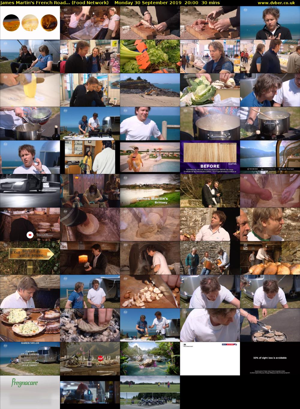James Martin's French Road... (Food Network) Monday 30 September 2019 20:00 - 20:30