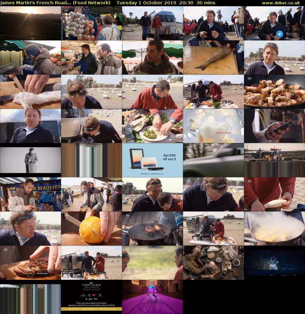 James Martin's French Road... (Food Network) Tuesday 1 October 2019 20:30 - 21:00