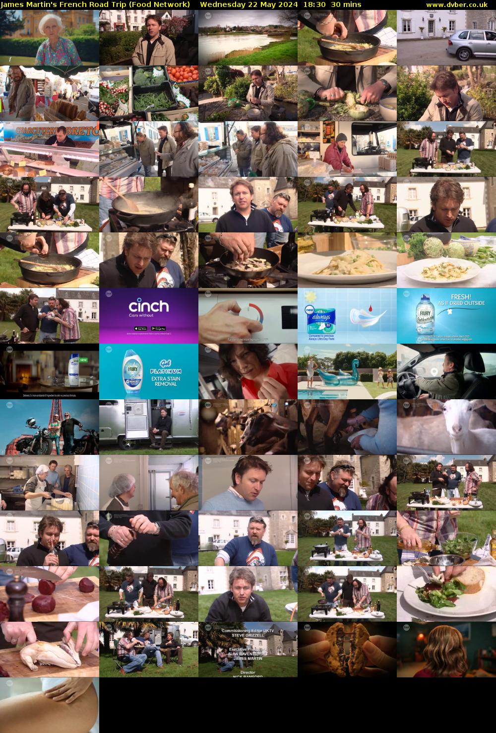 James Martin's French Road Trip (Food Network) Wednesday 22 May 2024 18:30 - 19:00