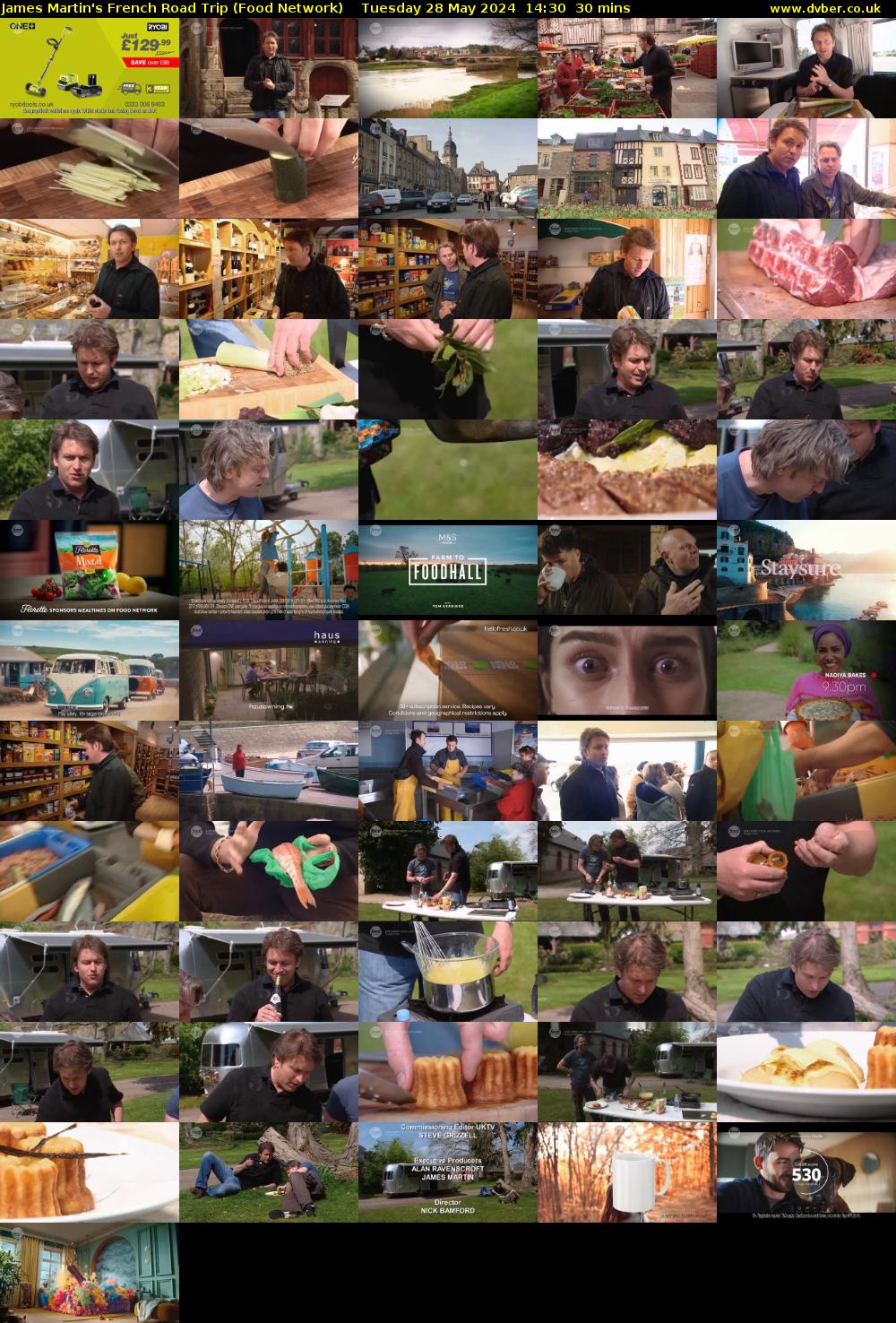 James Martin's French Road Trip (Food Network) Tuesday 28 May 2024 14:30 - 15:00