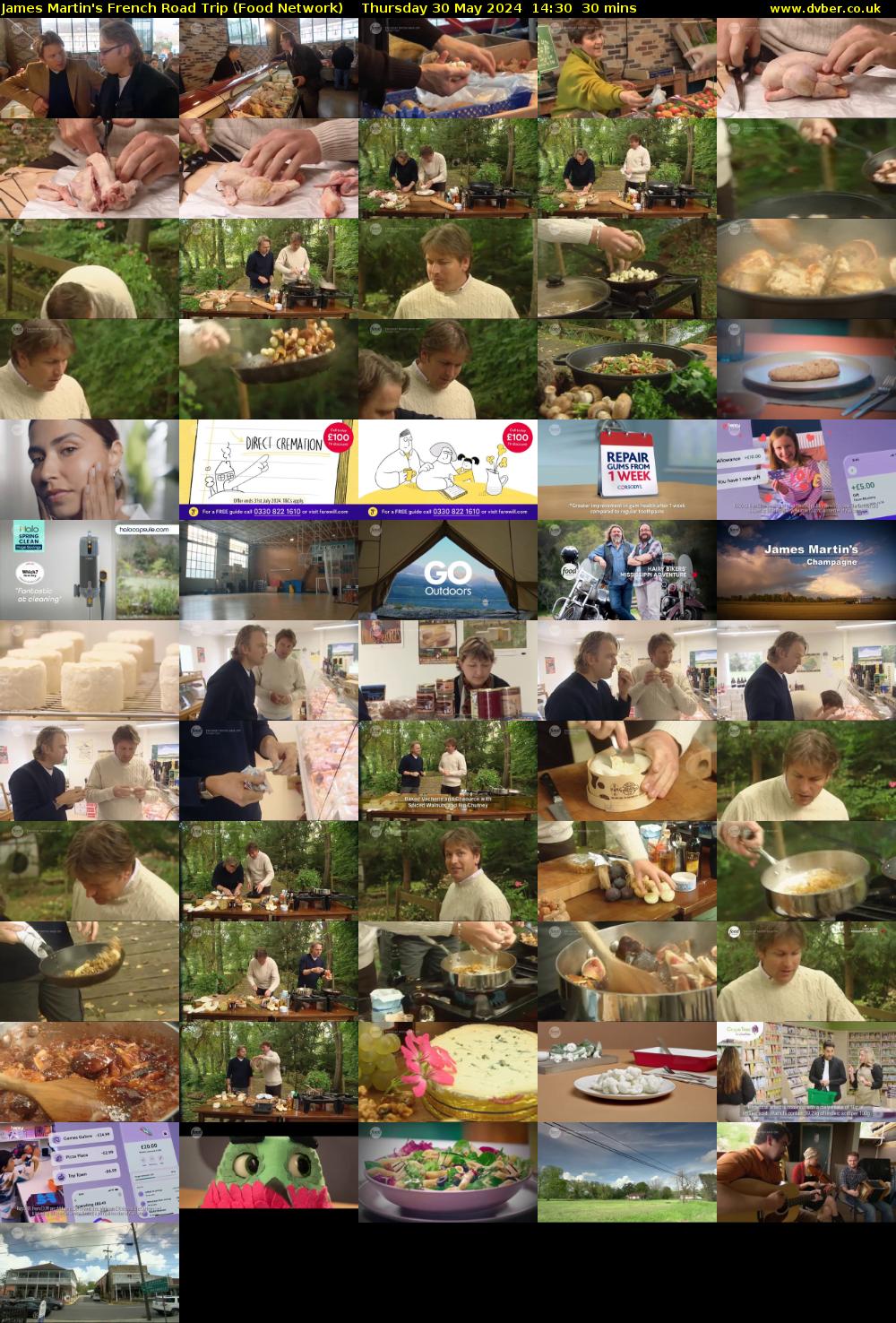 James Martin's French Road Trip (Food Network) Thursday 30 May 2024 14:30 - 15:00