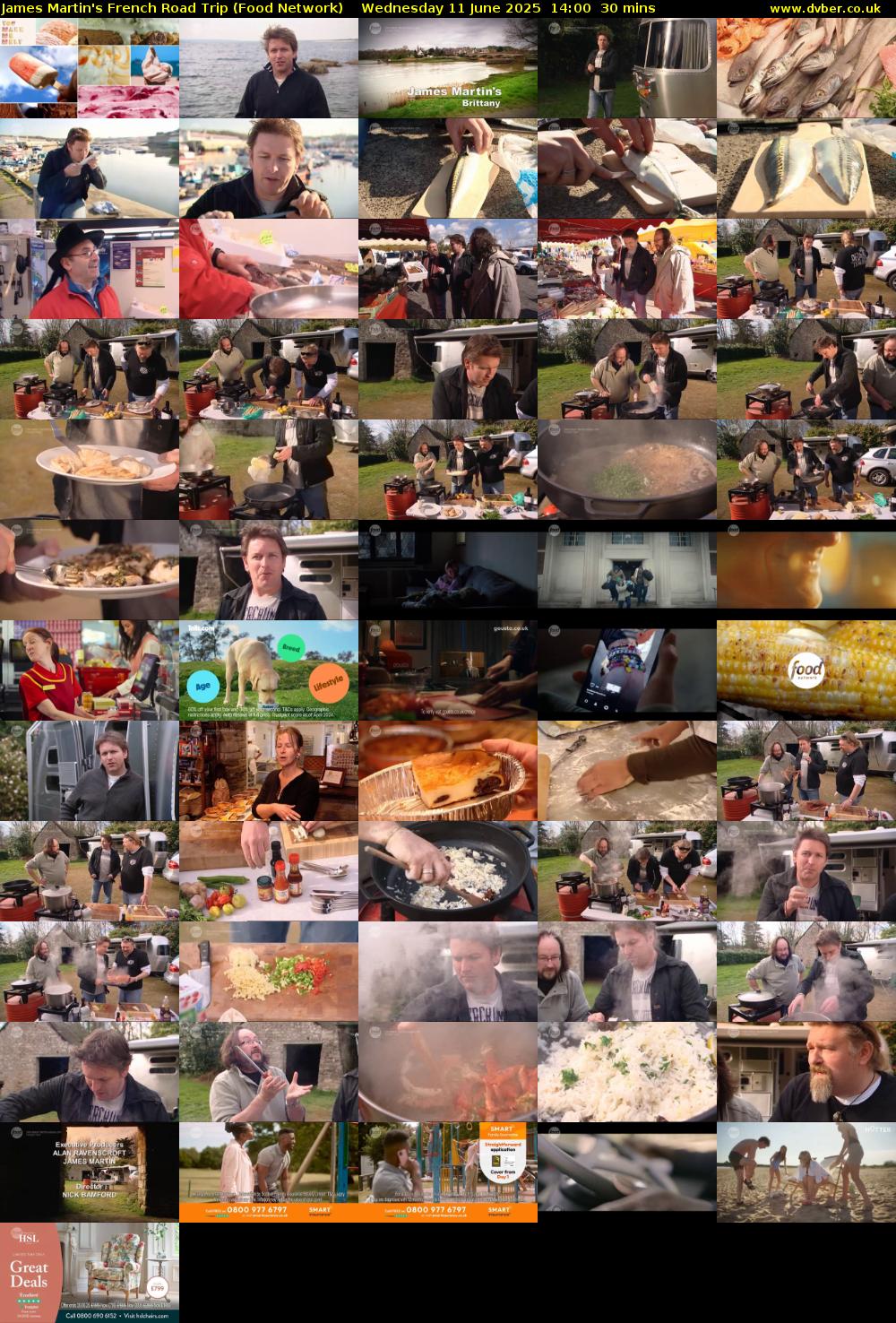 James Martin's French Road Trip (Food Network) Wednesday 11 June 2025 14:00 - 14:30