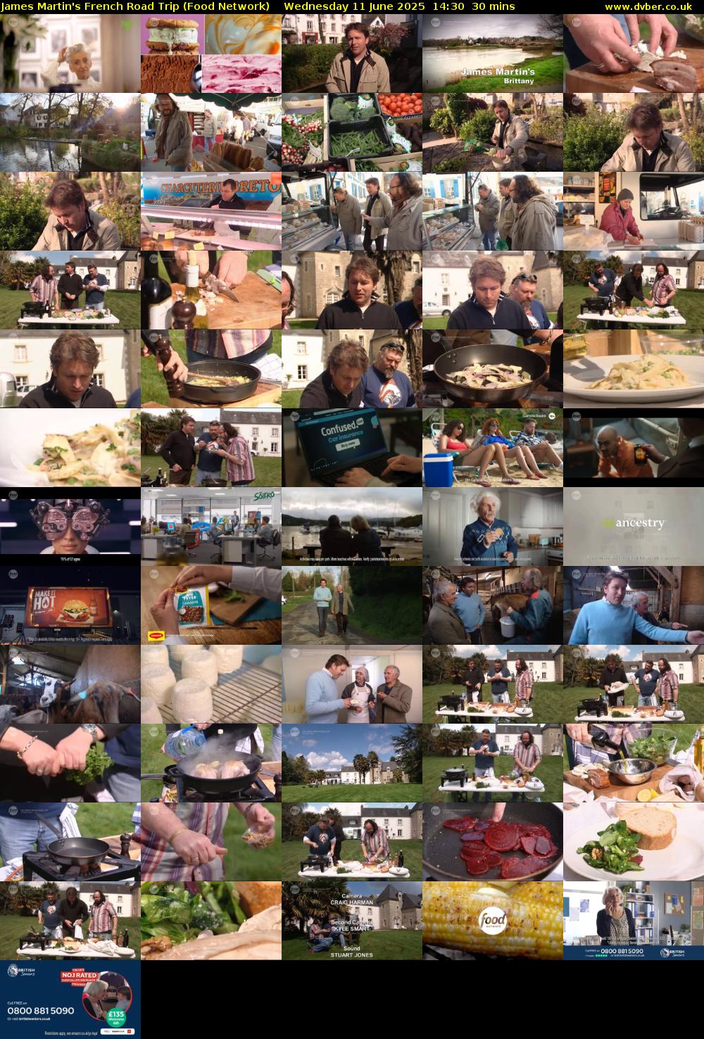 James Martin's French Road Trip (Food Network) Wednesday 11 June 2025 14:30 - 15:00