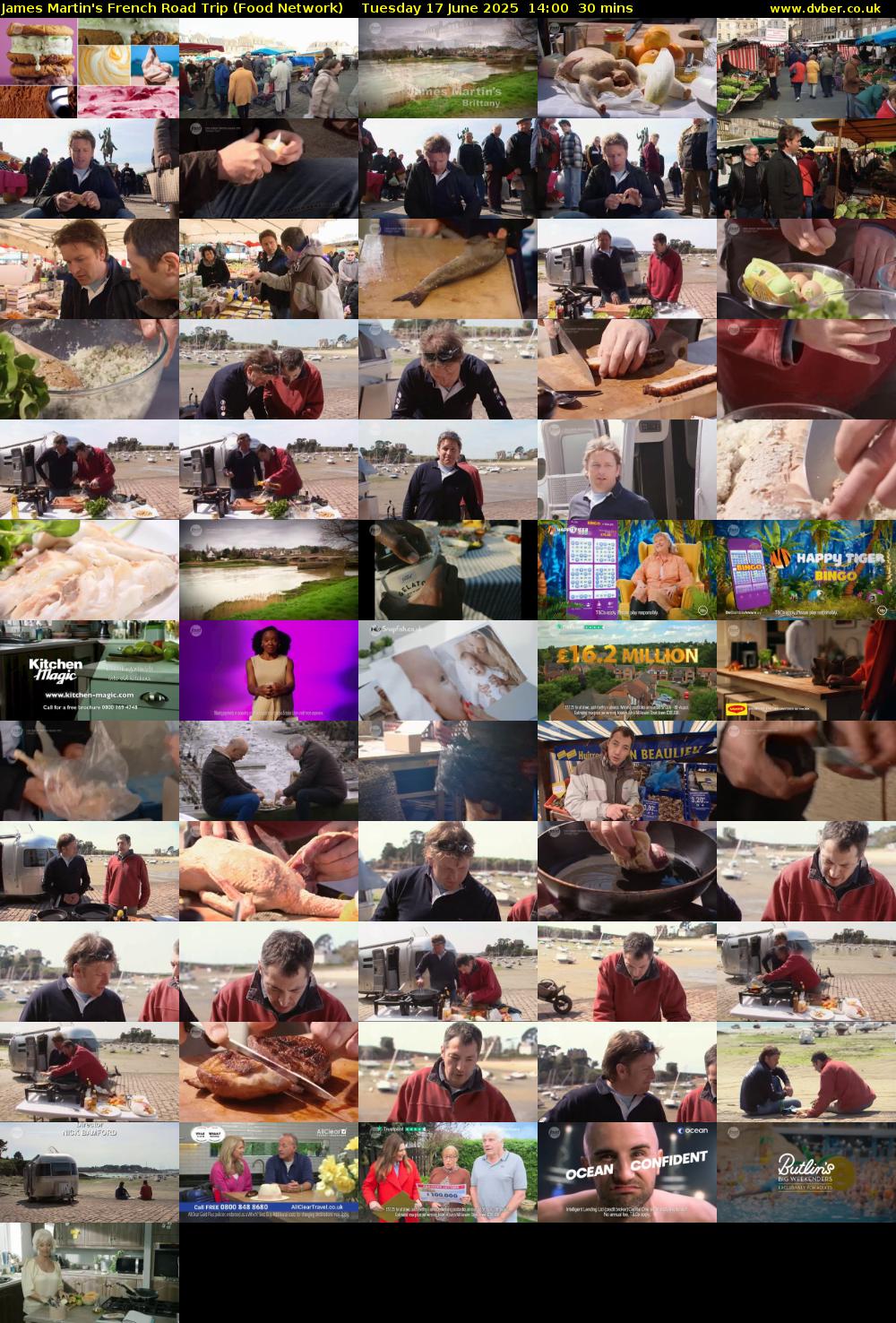 James Martin's French Road Trip (Food Network) Tuesday 17 June 2025 14:00 - 14:30