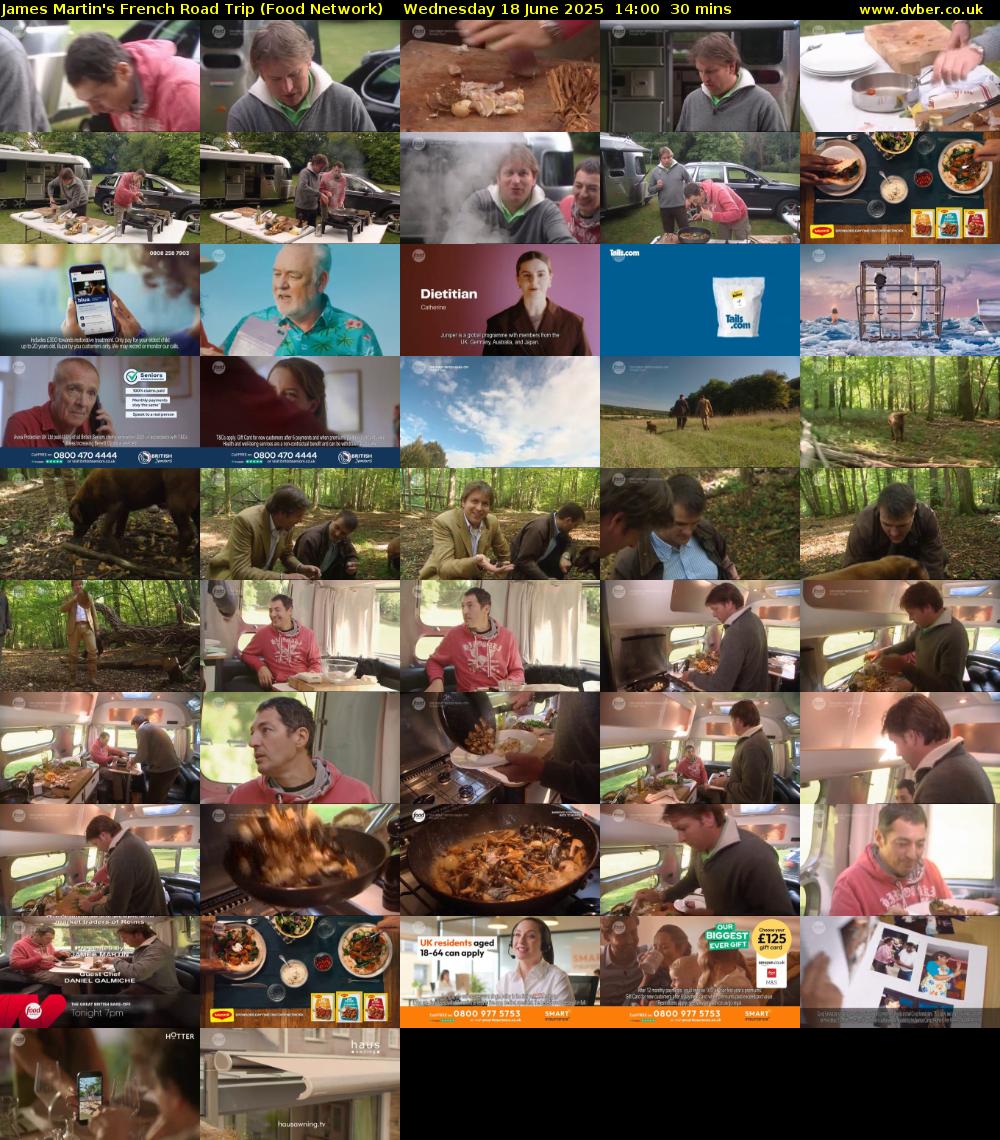 James Martin's French Road Trip (Food Network) Wednesday 18 June 2025 14:00 - 14:30