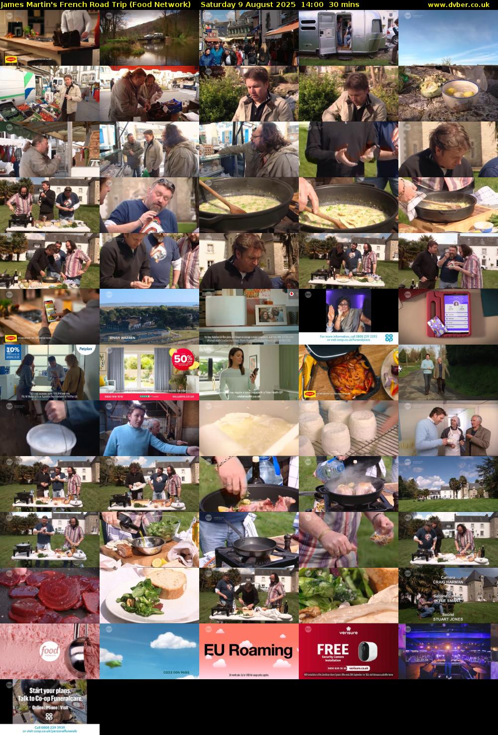 James Martin's French Road Trip (Food Network) Saturday 9 August 2025 14:00 - 14:30