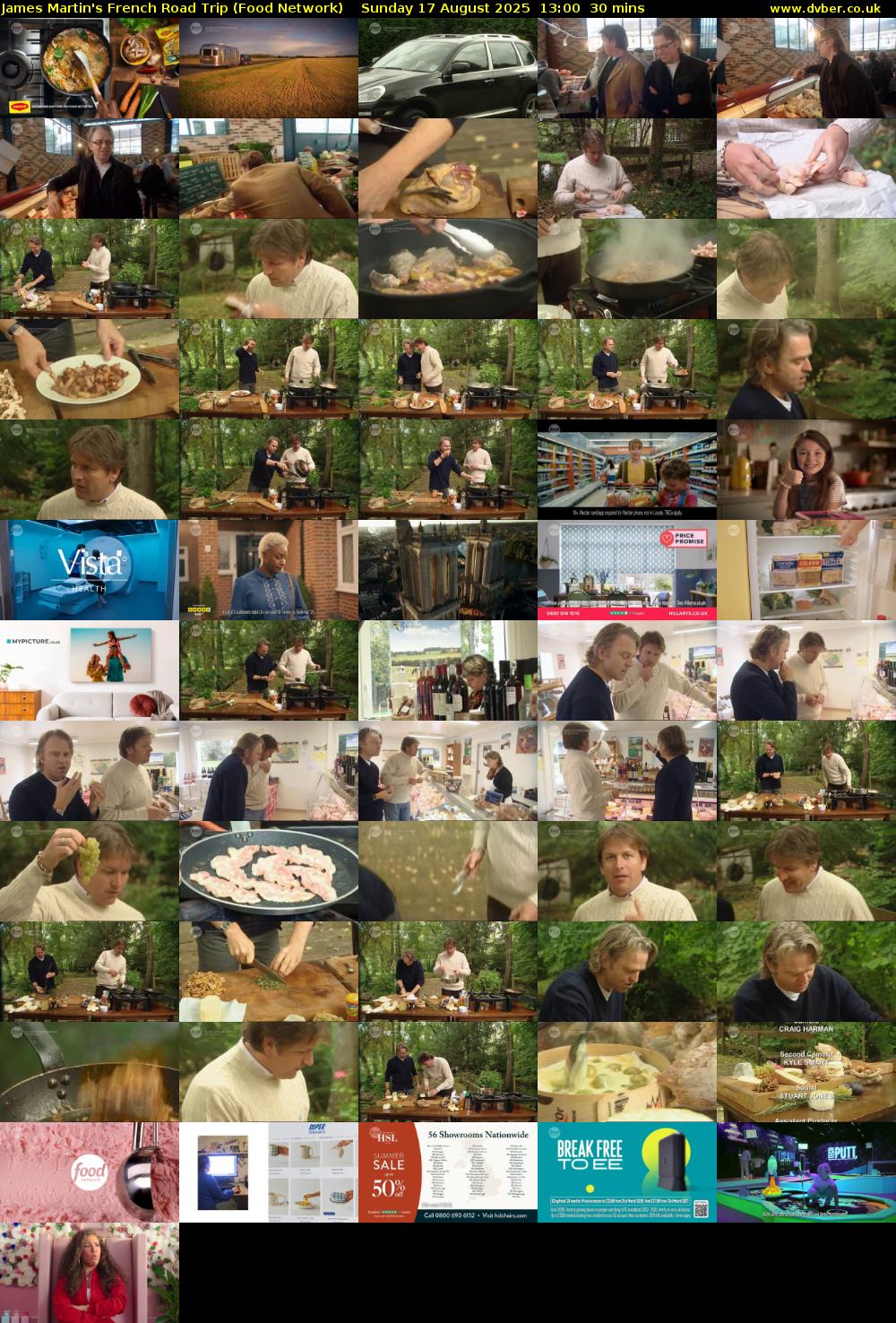 James Martin's French Road Trip (Food Network) Sunday 17 August 2025 13:00 - 13:30