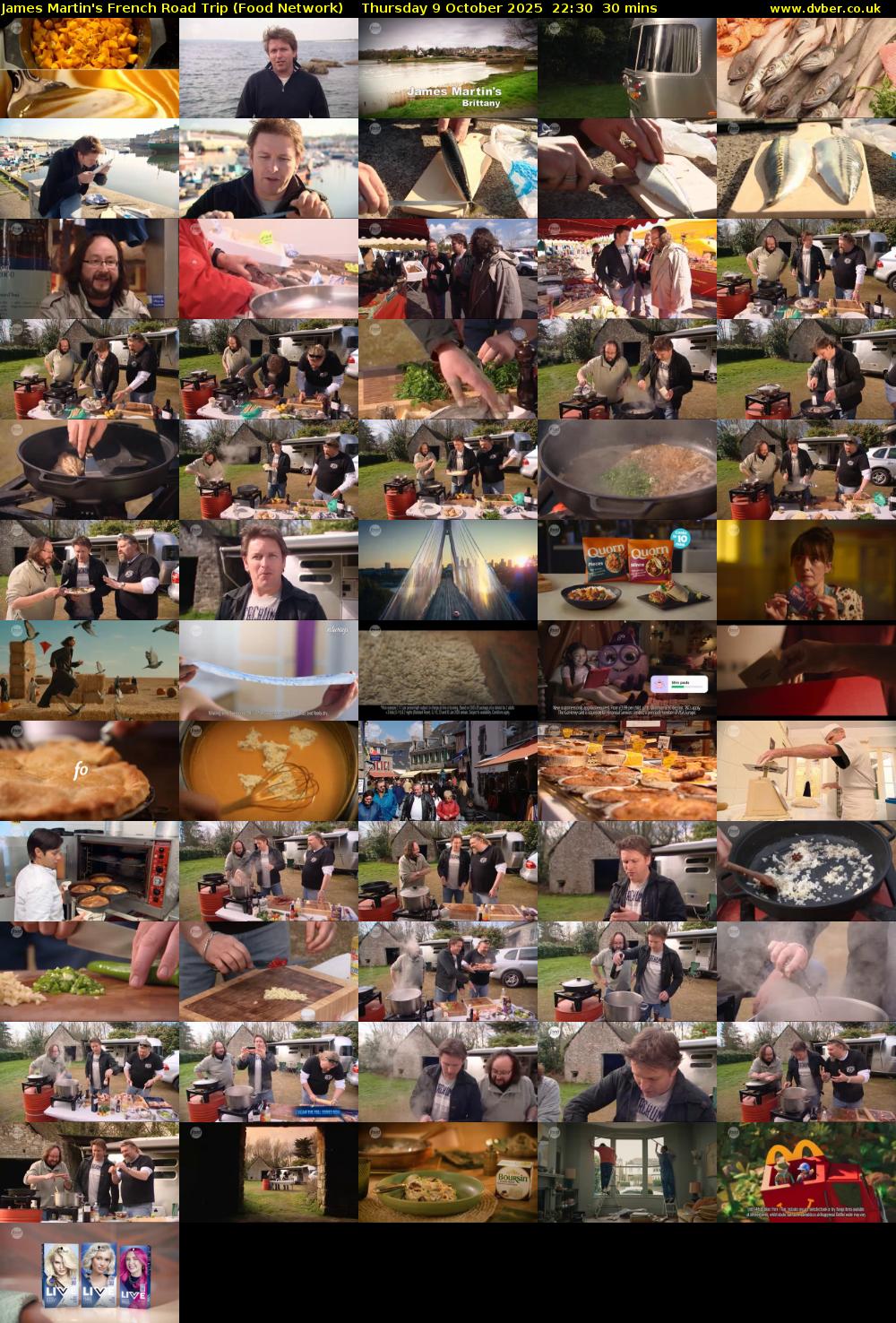 James Martin's French Road Trip (Food Network) Thursday 9 October 2025 22:30 - 23:00