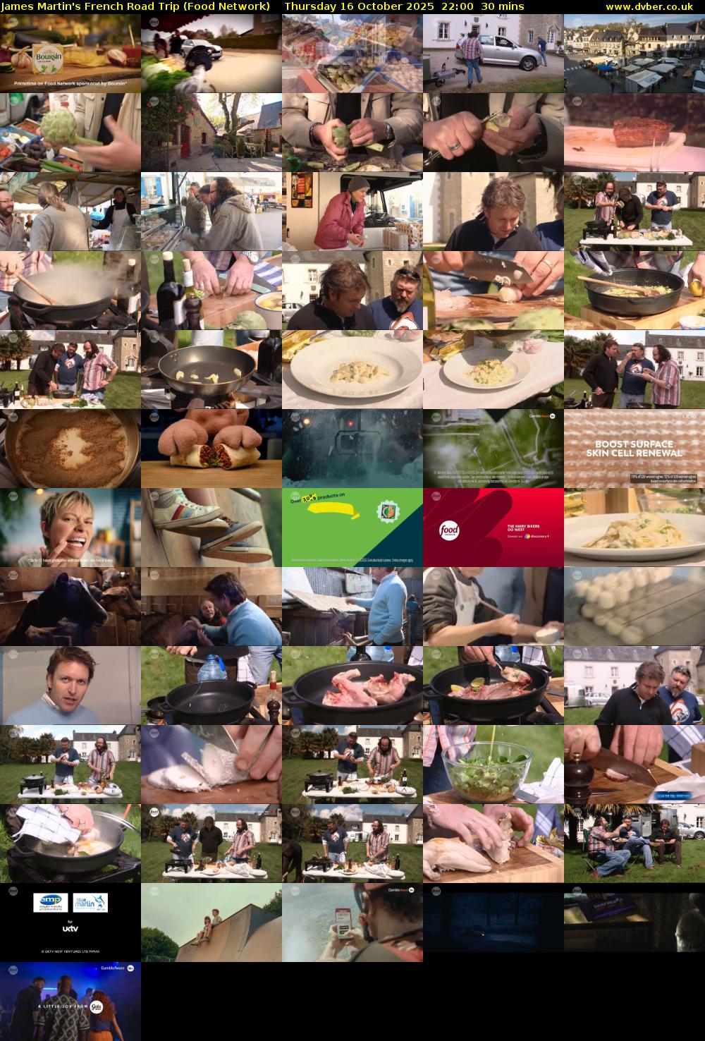 James Martin's French Road Trip (Food Network) Thursday 16 October 2025 22:00 - 22:30