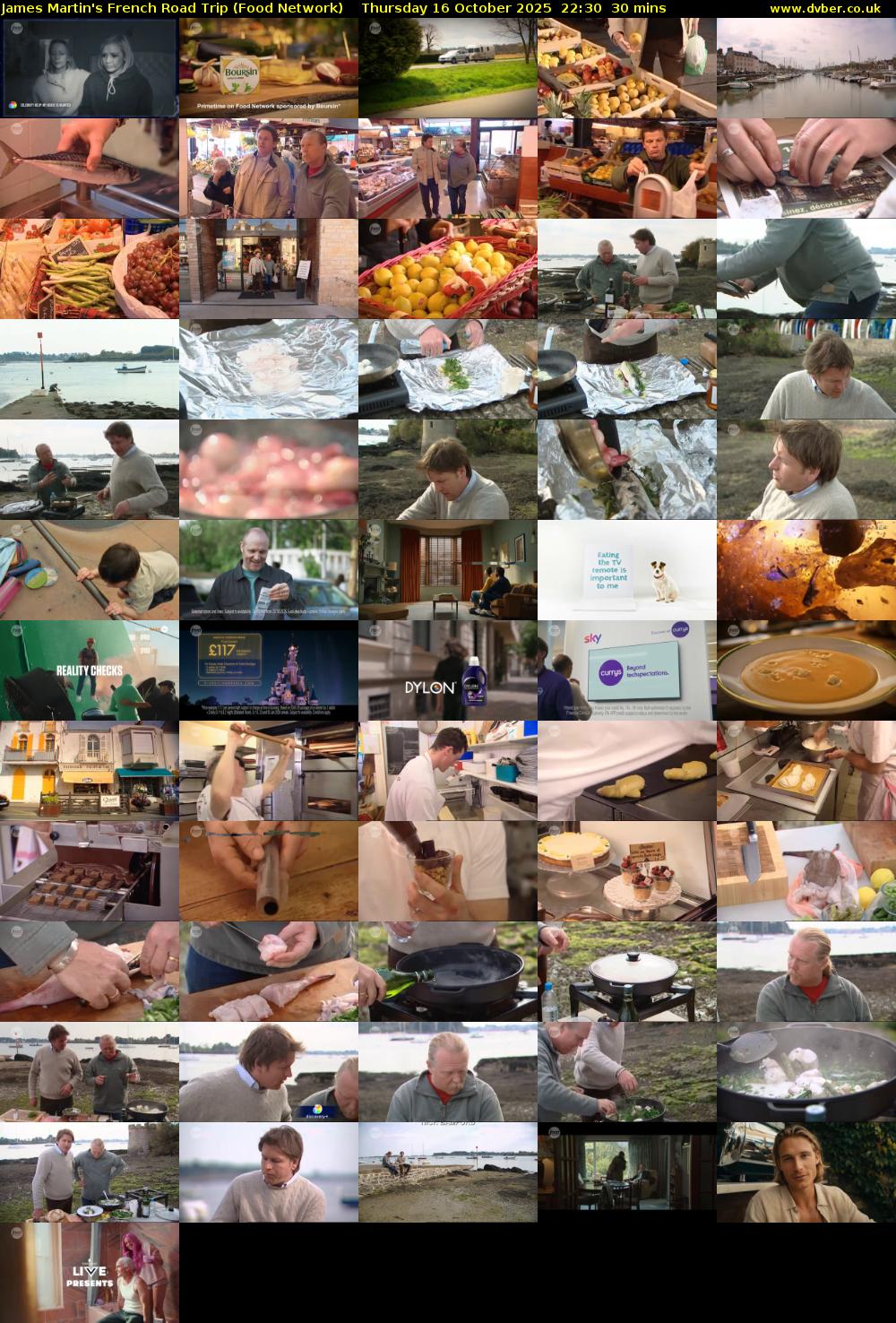 James Martin's French Road Trip (Food Network) Thursday 16 October 2025 22:30 - 23:00