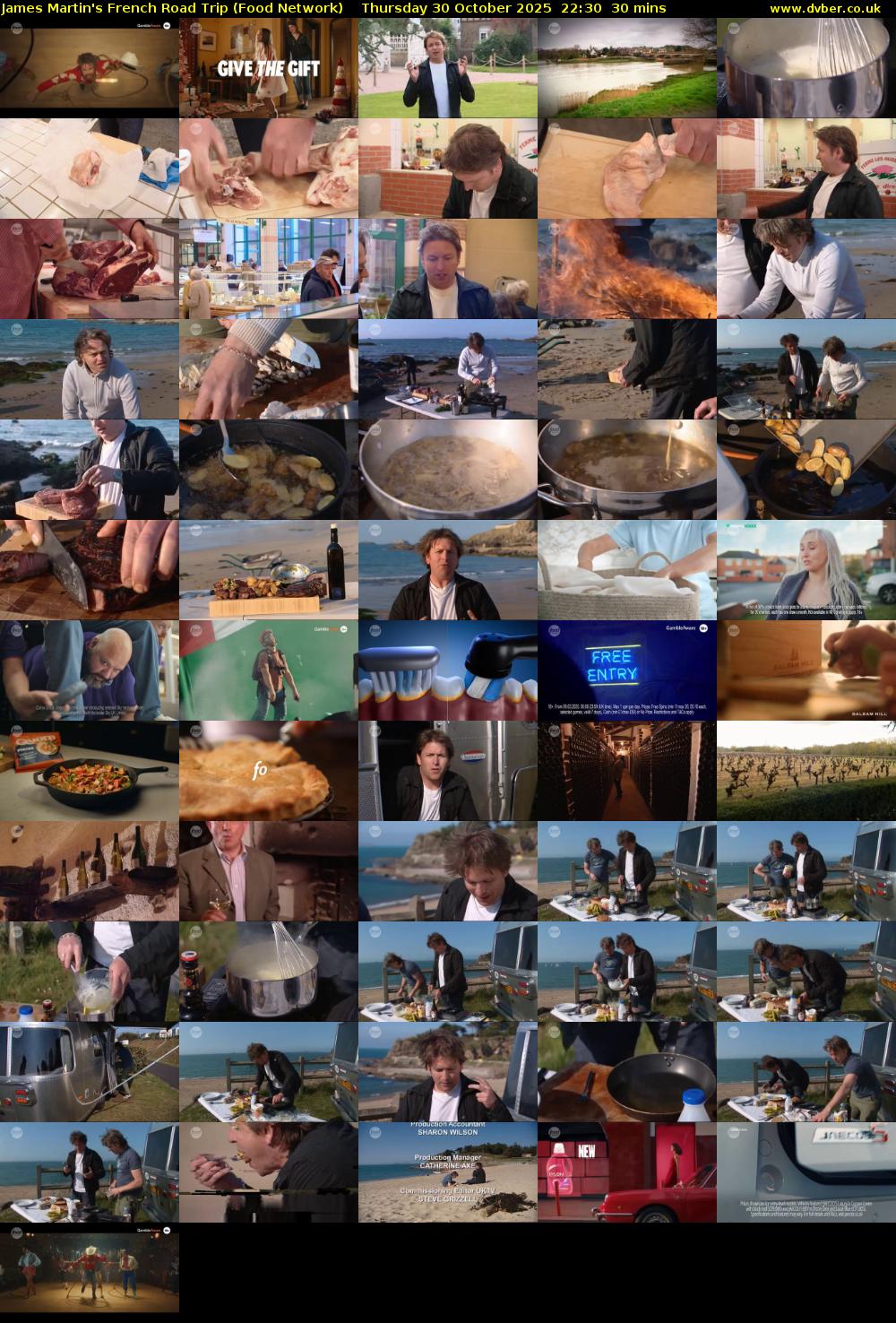 James Martin's French Road Trip (Food Network) Thursday 30 October 2025 22:30 - 23:00