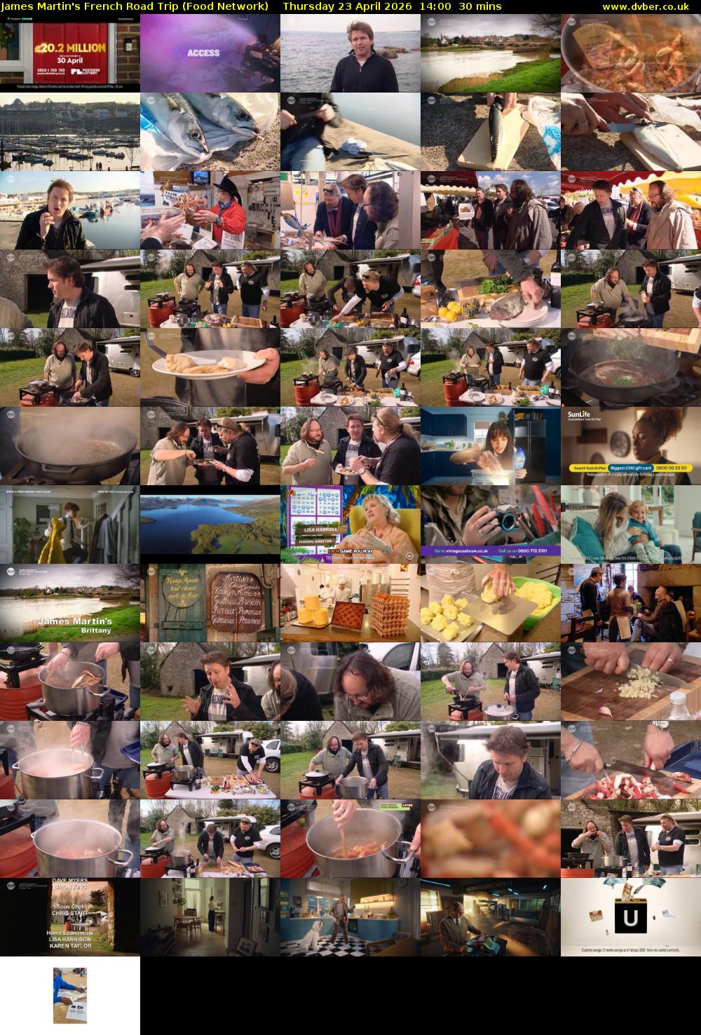 James Martin's French Road Trip (Food Network) Thursday 23 April 2026 14:00 - 14:30