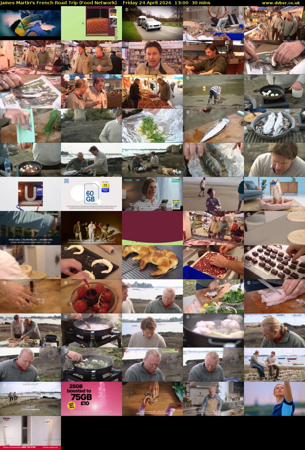 James Martin's French Road Trip (Food Network) Friday 24 April 2026 13:00 - 13:30