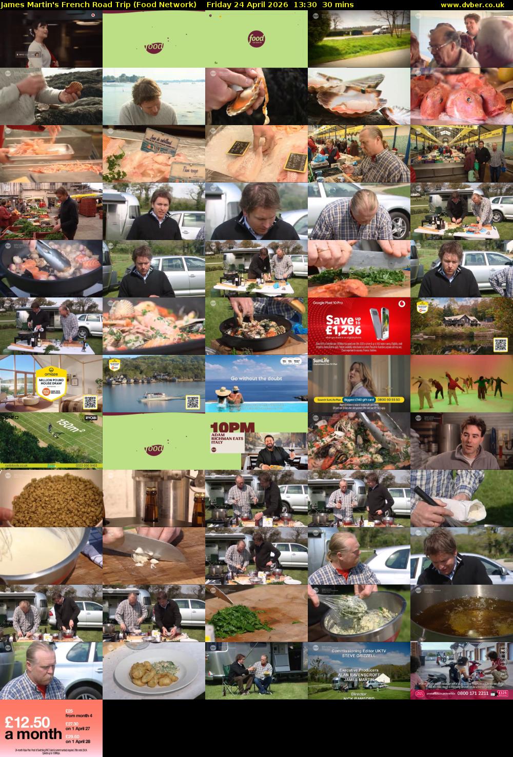 James Martin's French Road Trip (Food Network) Friday 24 April 2026 13:30 - 14:00