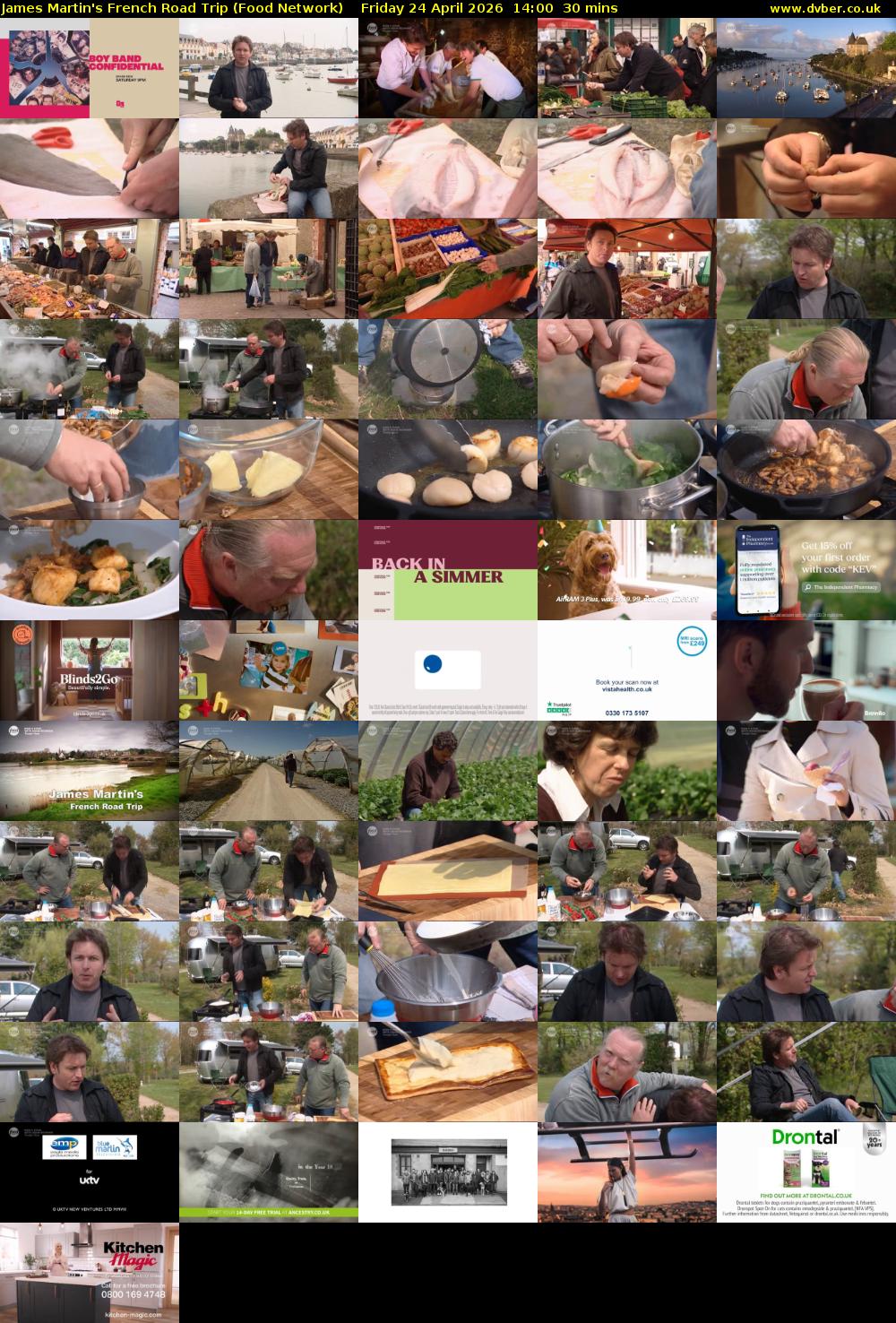 James Martin's French Road Trip (Food Network) Friday 24 April 2026 14:00 - 14:30