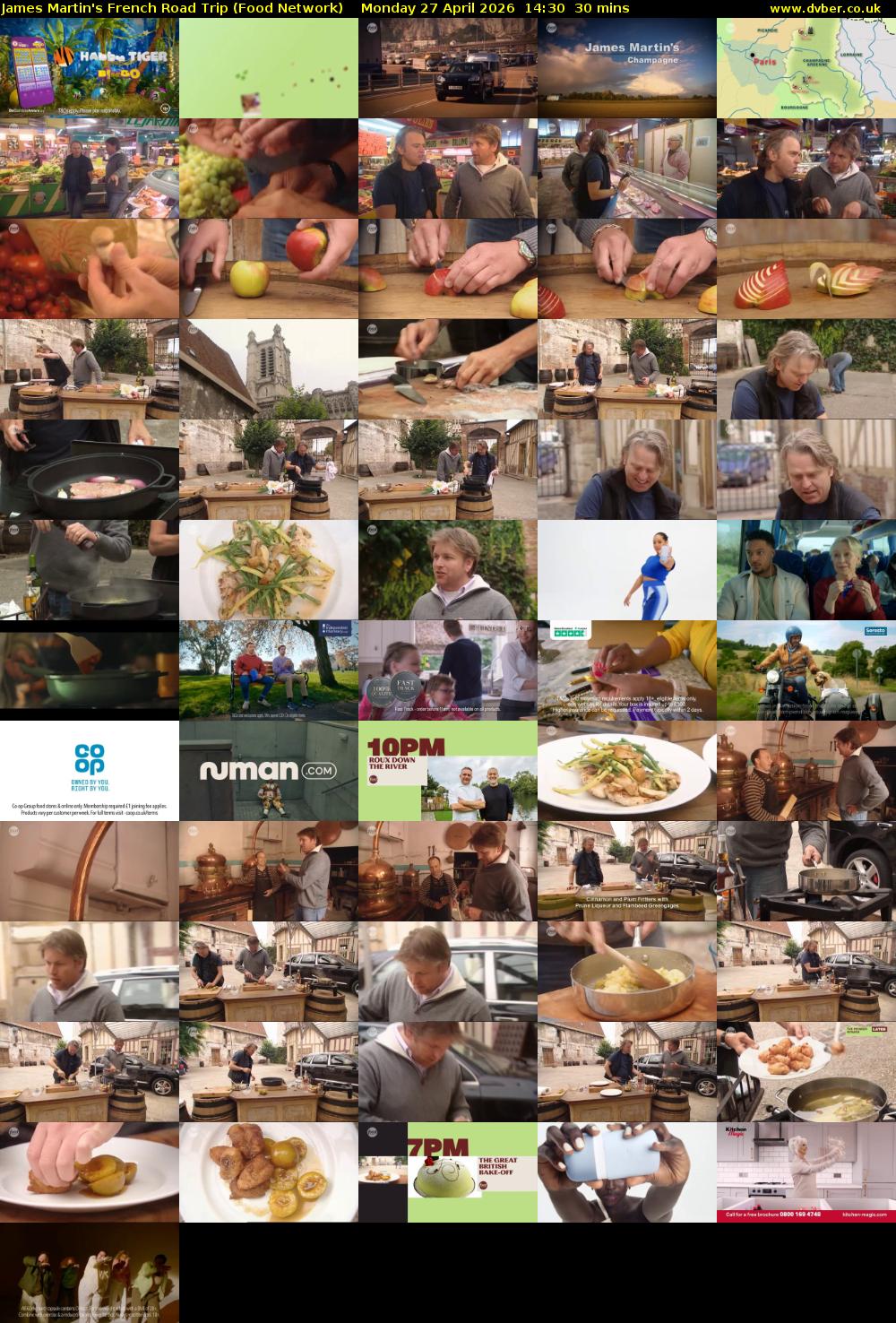 James Martin's French Road Trip (Food Network) Monday 27 April 2026 14:30 - 15:00