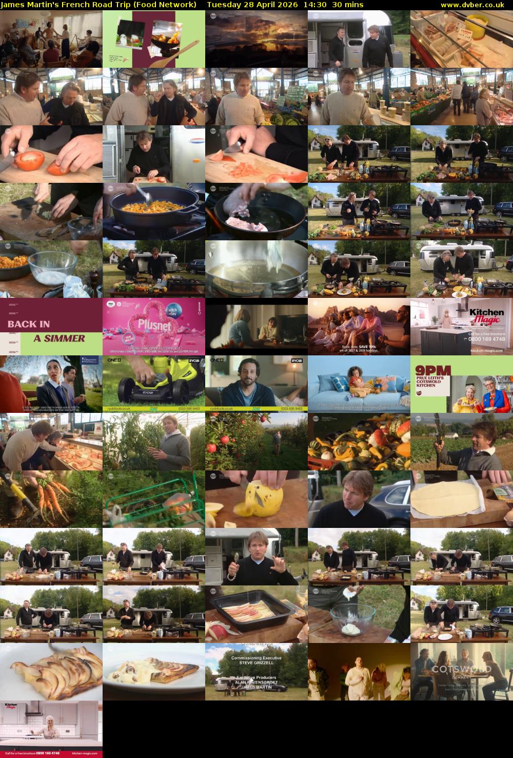 James Martin's French Road Trip (Food Network) Tuesday 28 April 2026 14:30 - 15:00