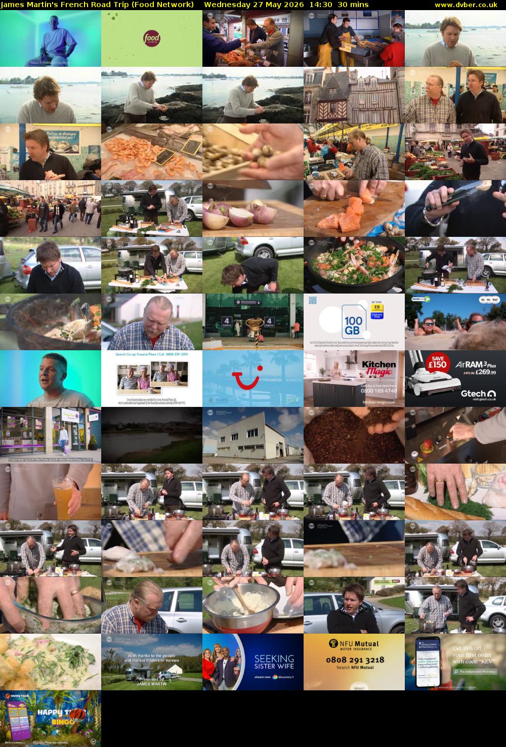 James Martin's French Road Trip (Food Network) Wednesday 27 May 2026 14:30 - 15:00