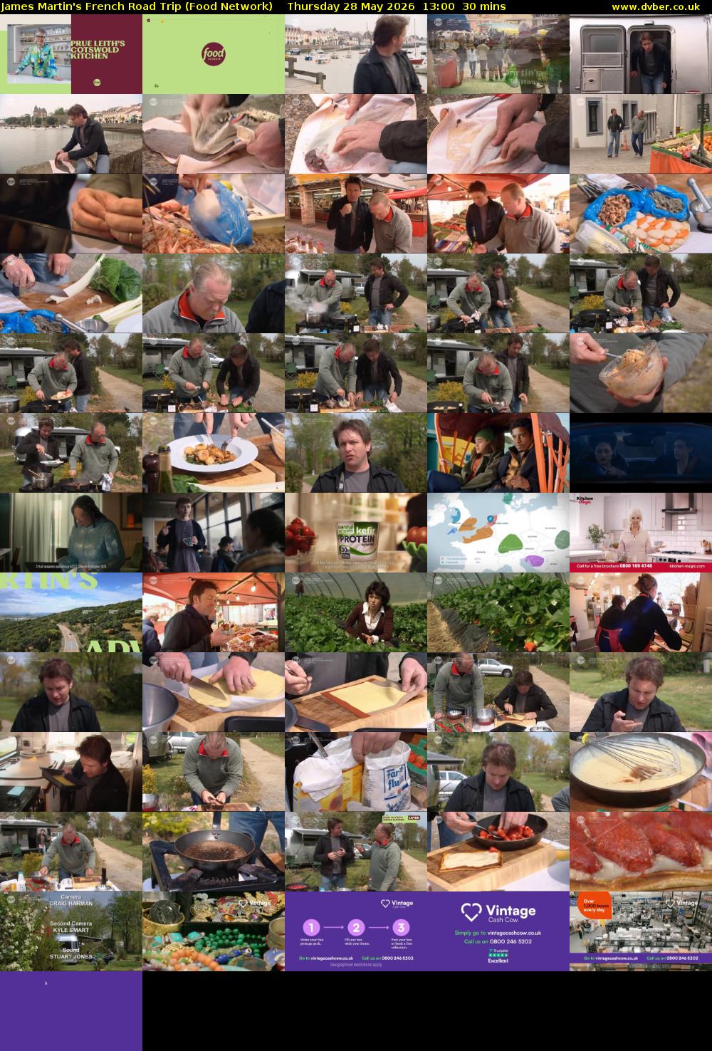 James Martin's French Road Trip (Food Network) Thursday 28 May 2026 13:00 - 13:30