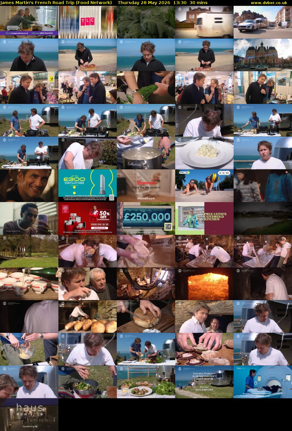 James Martin's French Road Trip (Food Network) Thursday 28 May 2026 13:30 - 14:00