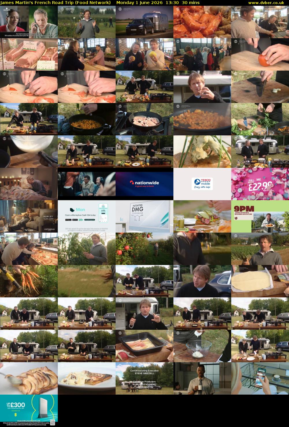 James Martin's French Road Trip (Food Network) Monday 1 June 2026 13:30 - 14:00