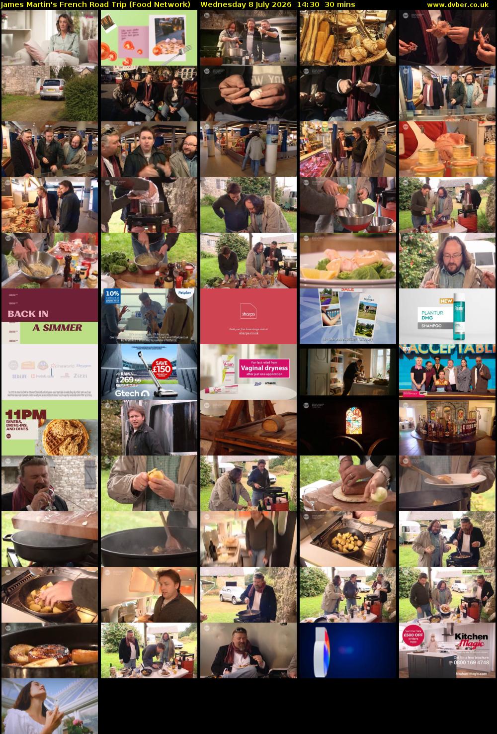 James Martin's French Road Trip (Food Network) Wednesday 8 July 2026 14:30 - 15:00