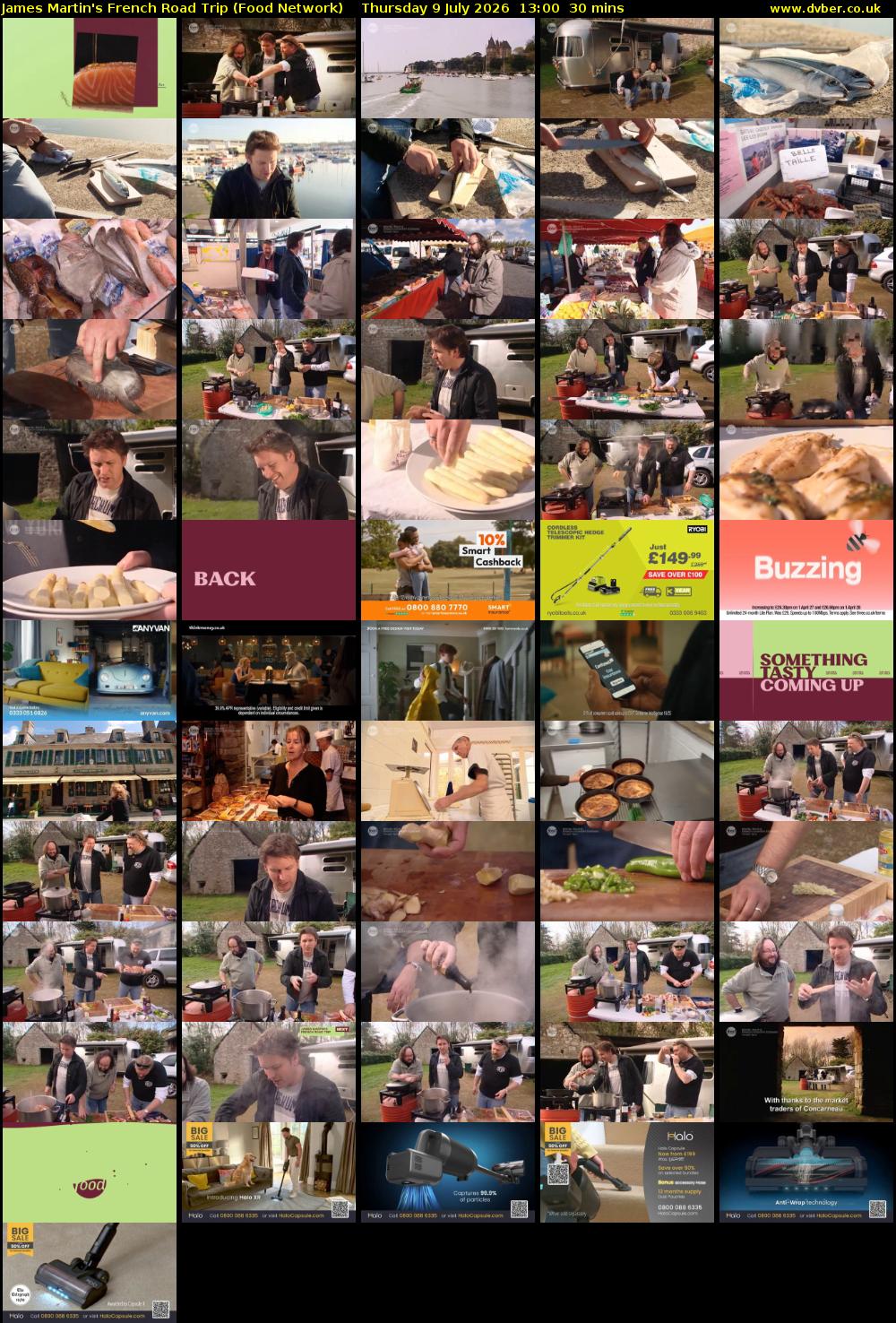 James Martin's French Road Trip (Food Network) Thursday 9 July 2026 13:00 - 13:30