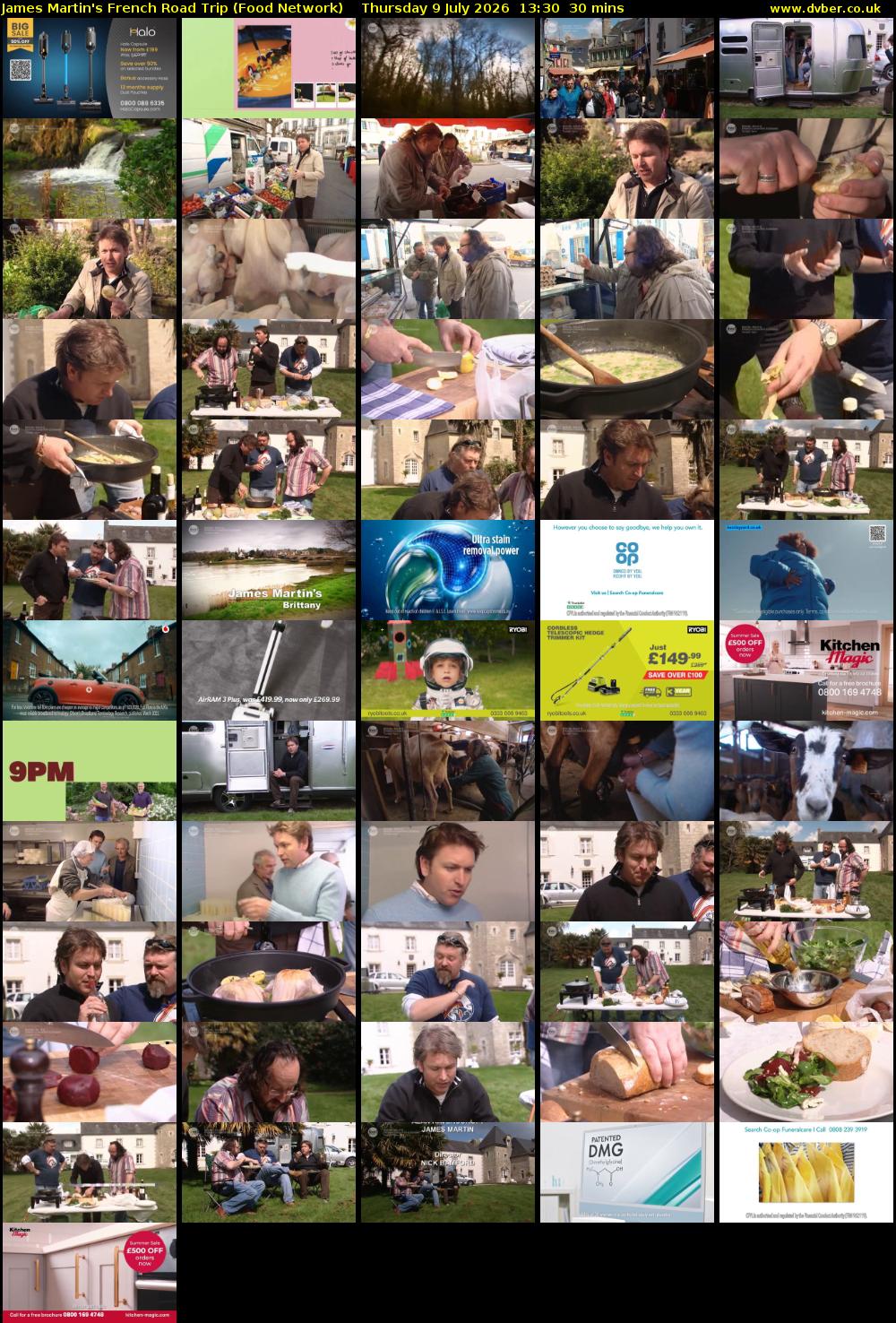 James Martin's French Road Trip (Food Network) Thursday 9 July 2026 13:30 - 14:00