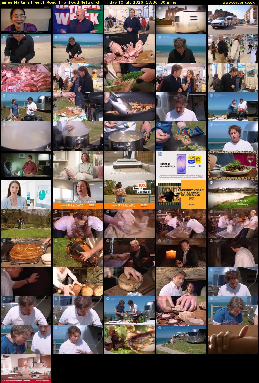 James Martin's French Road Trip (Food Network) Friday 10 July 2026 13:30 - 14:00