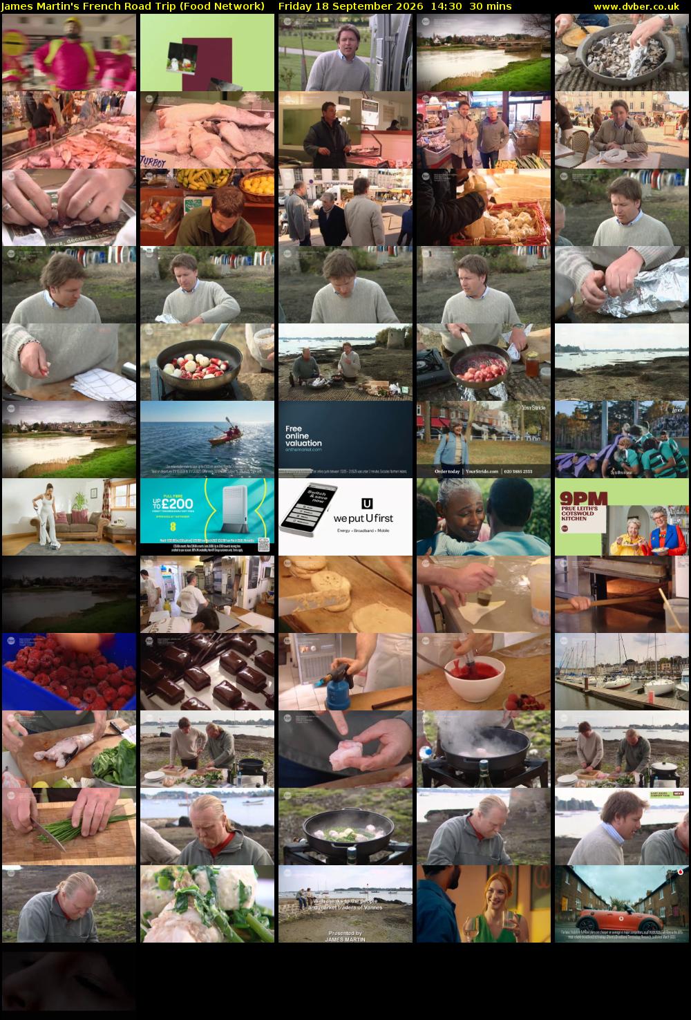 James Martin's French Road Trip (Food Network) Friday 18 September 2026 14:30 - 15:00