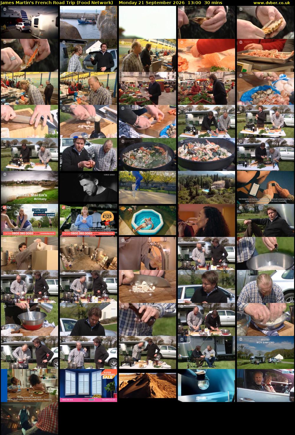 James Martin's French Road Trip (Food Network) Monday 21 September 2026 13:00 - 13:30