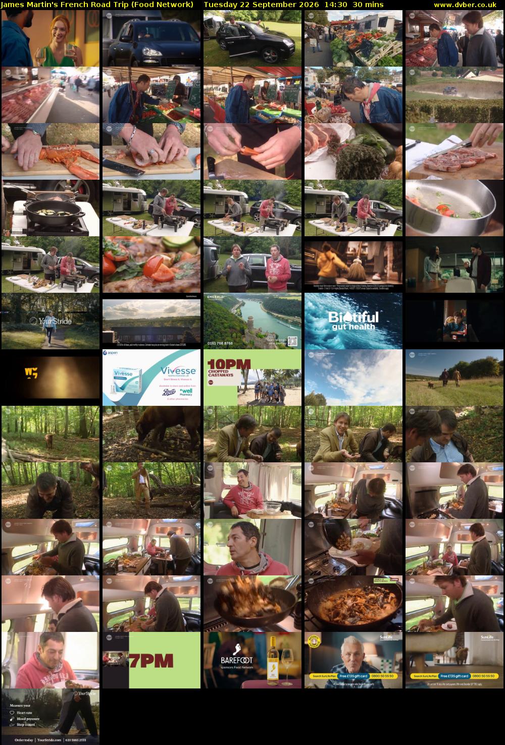 James Martin's French Road Trip (Food Network) Tuesday 22 September 2026 14:30 - 15:00
