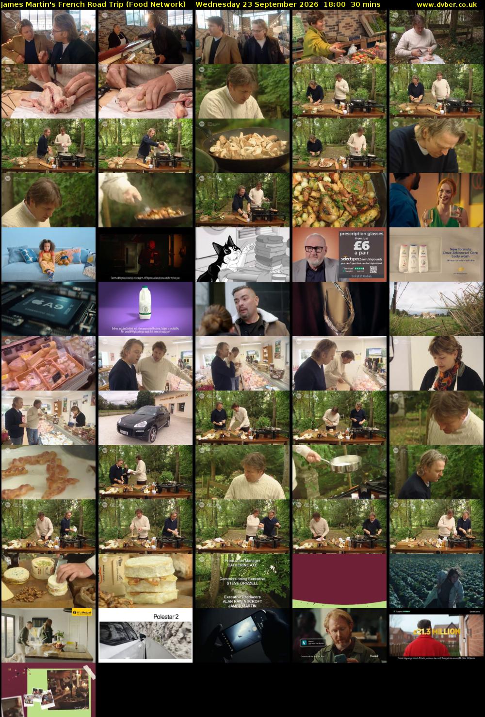 James Martin's French Road Trip (Food Network) Wednesday 23 September 2026 18:00 - 18:30