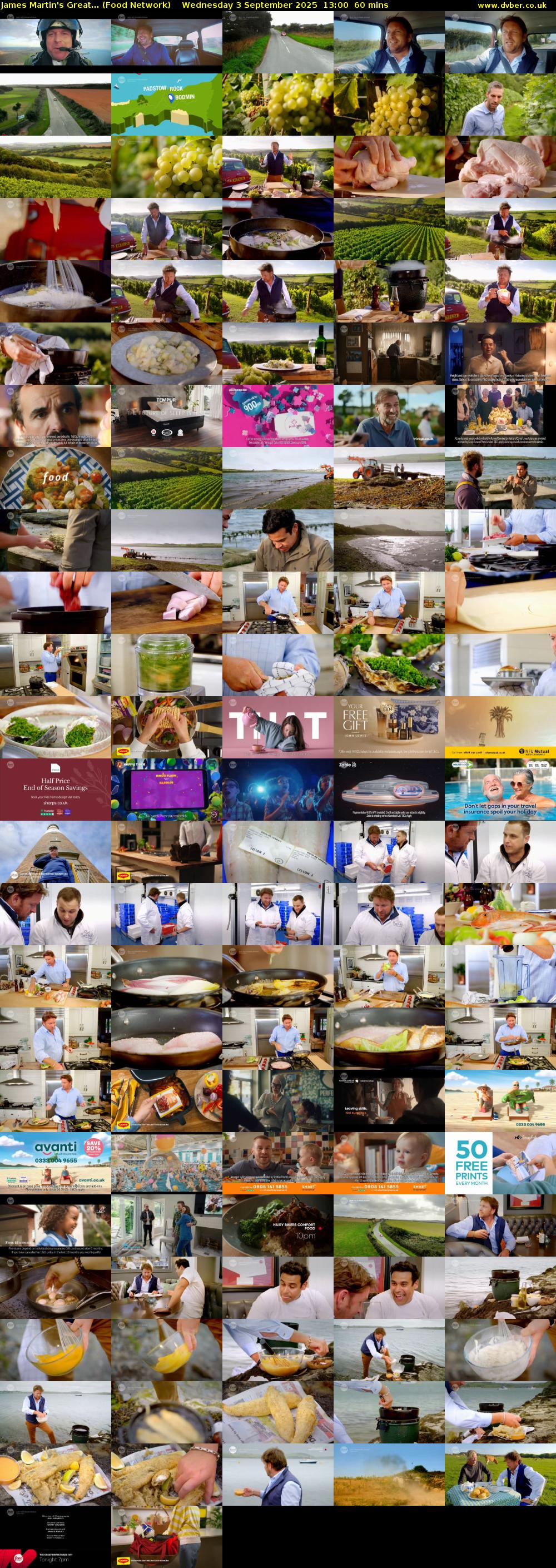 James Martin's Great... (Food Network) Wednesday 3 September 2025 13:00 - 14:00