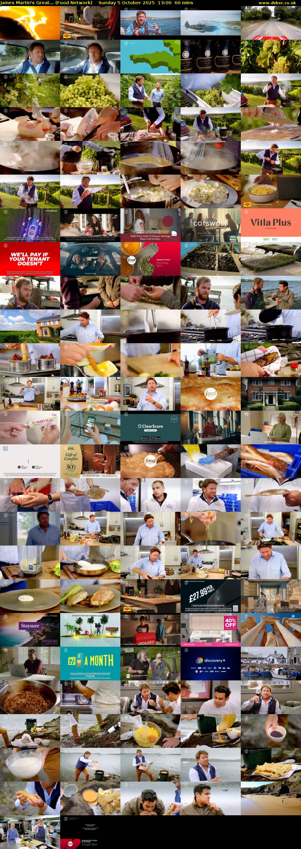 James Martin's Great... (Food Network) Sunday 5 October 2025 13:00 - 14:00