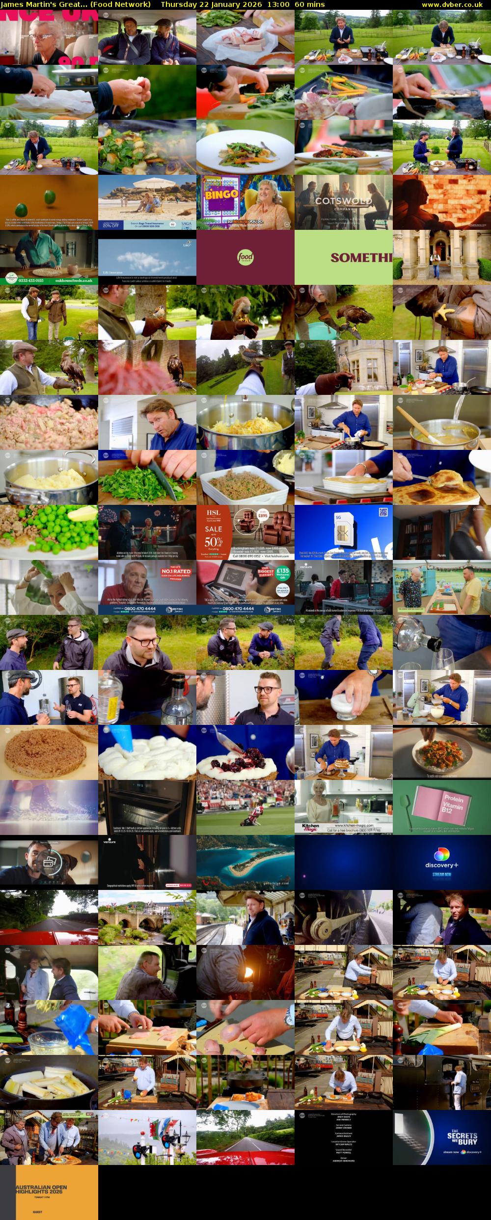 James Martin's Great... (Food Network) Thursday 22 January 2026 13:00 - 14:00