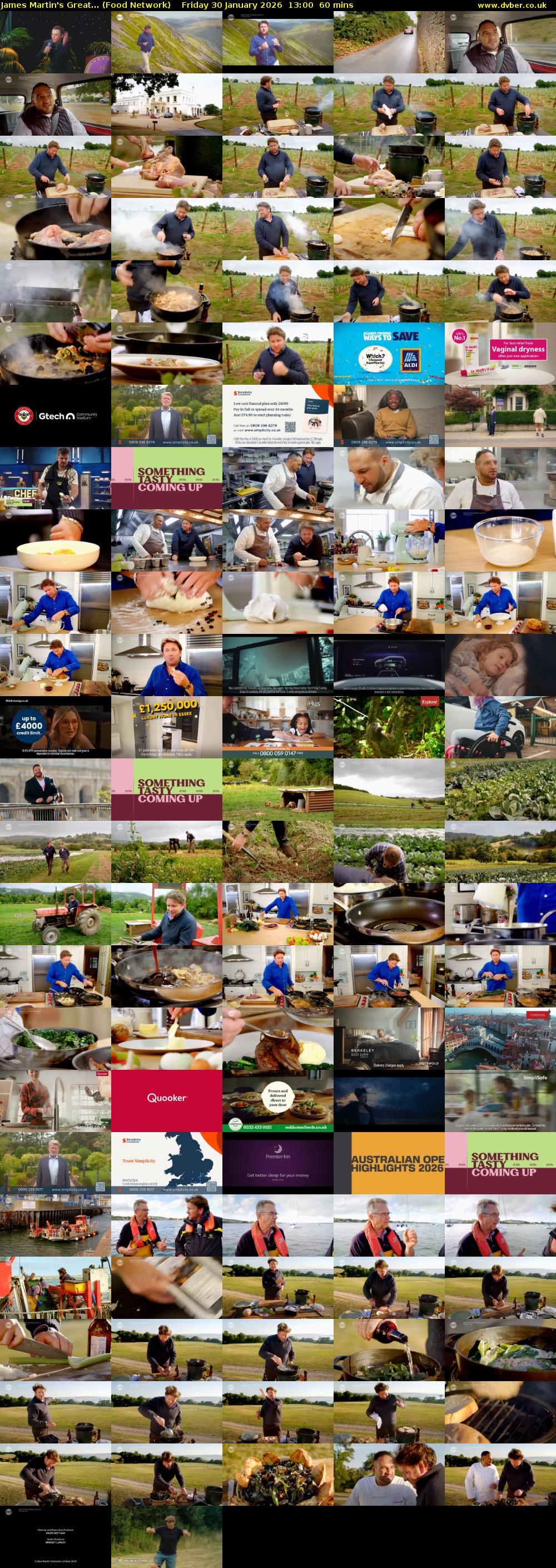 James Martin's Great... (Food Network) Friday 30 January 2026 13:00 - 14:00