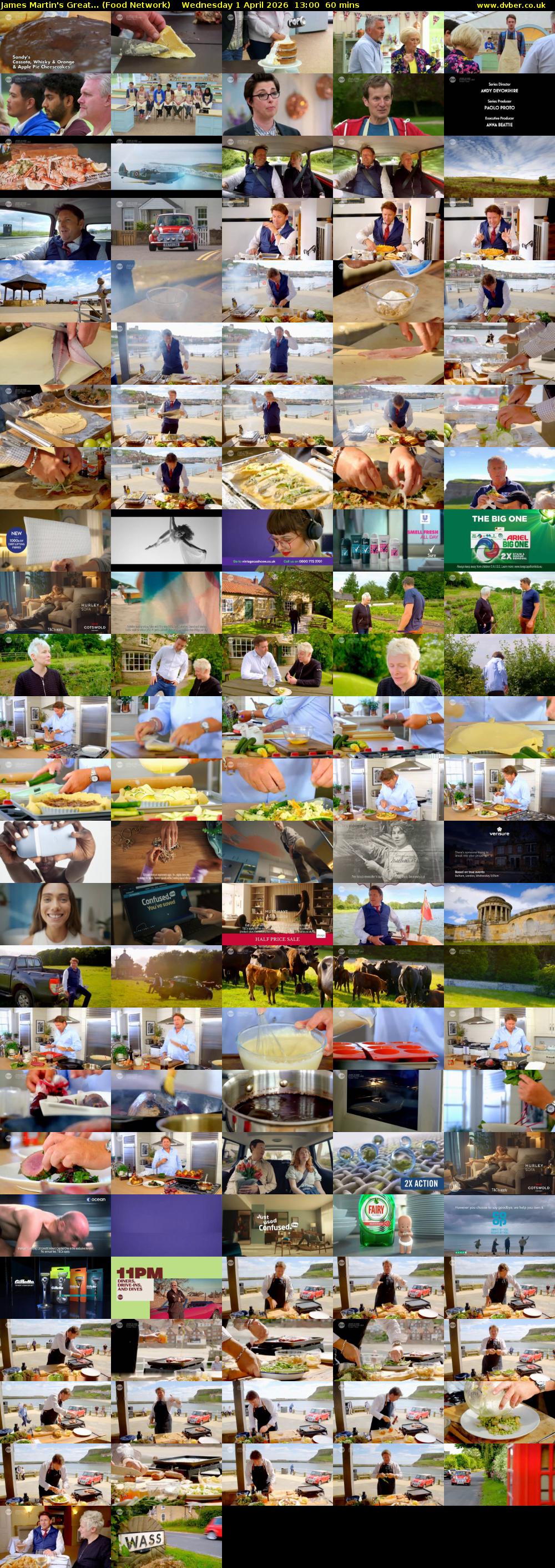 James Martin's Great... (Food Network) Wednesday 1 April 2026 13:00 - 14:00