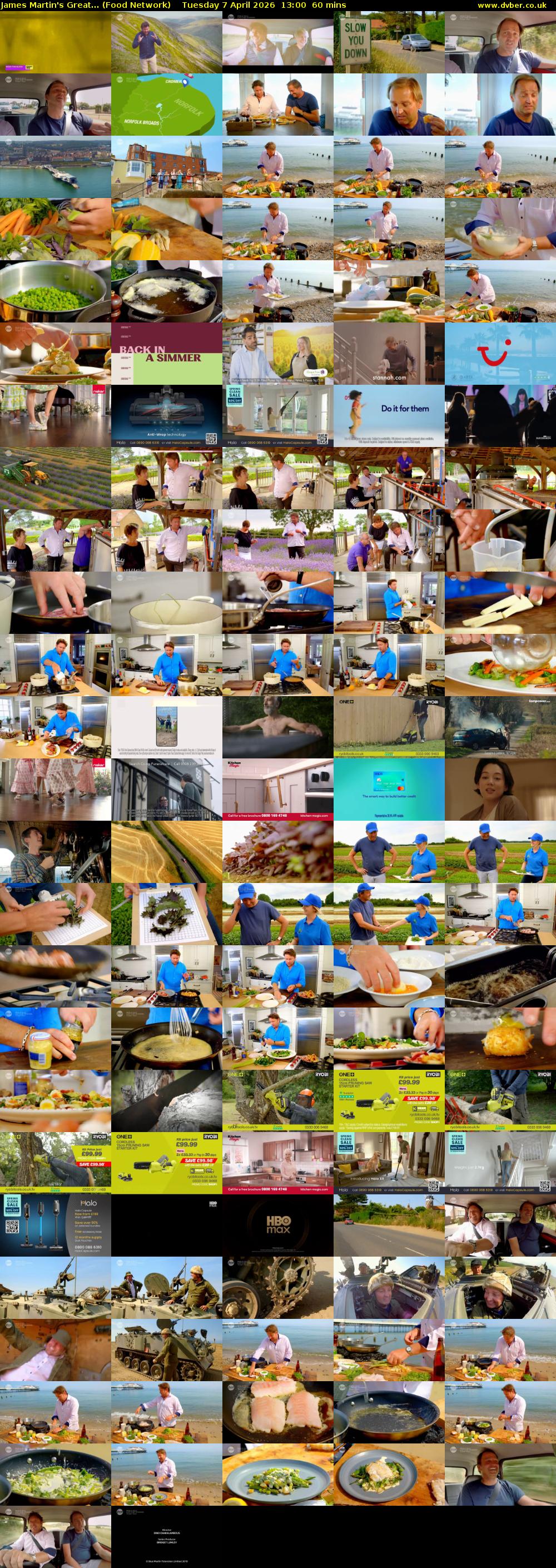 James Martin's Great... (Food Network) Tuesday 7 April 2026 13:00 - 14:00