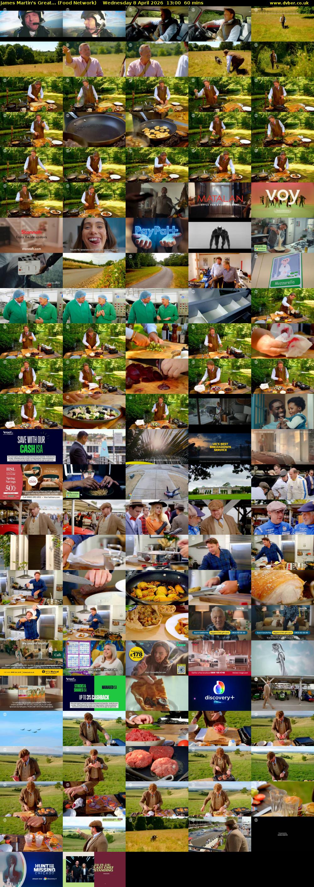 James Martin's Great... (Food Network) Wednesday 8 April 2026 13:00 - 14:00