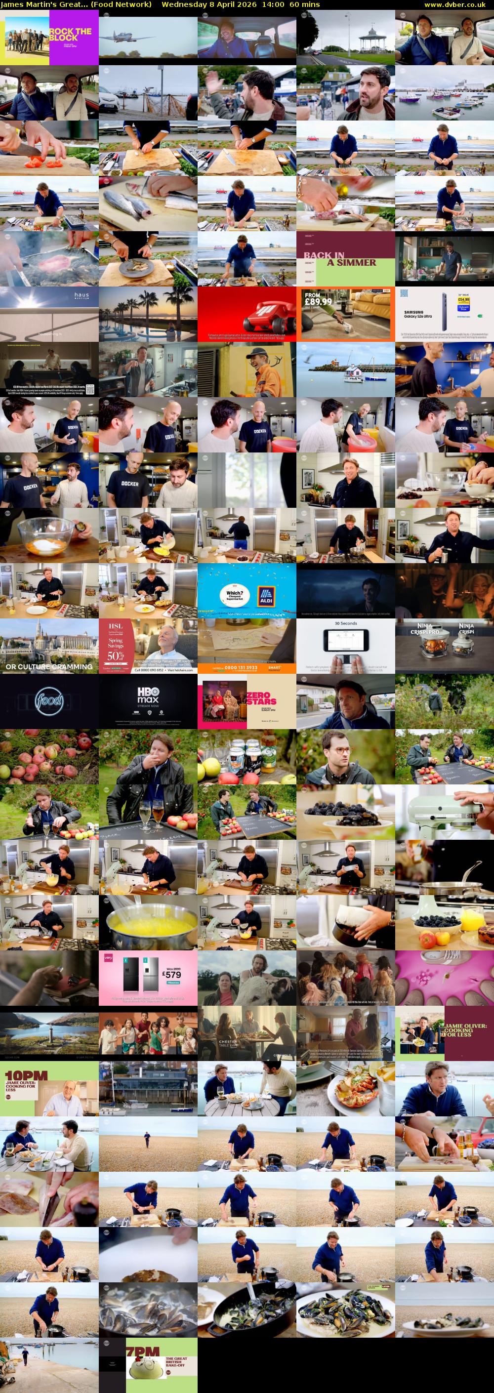 James Martin's Great... (Food Network) Wednesday 8 April 2026 14:00 - 15:00