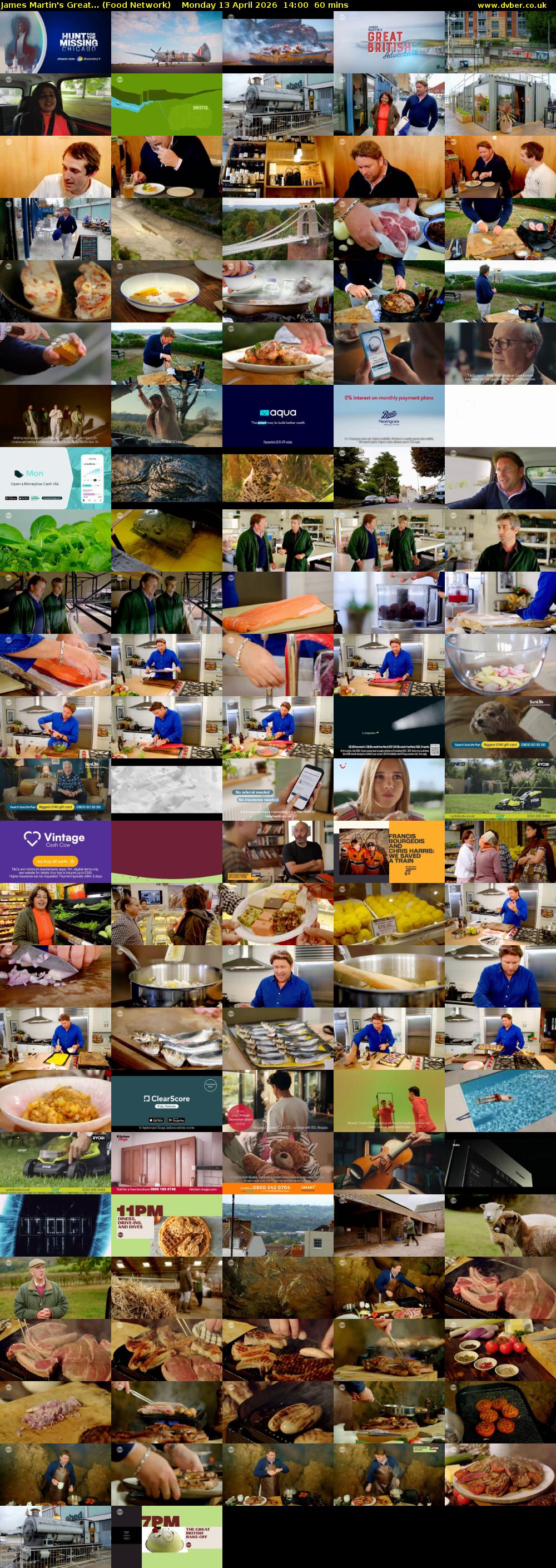 James Martin's Great... (Food Network) Monday 13 April 2026 14:00 - 15:00