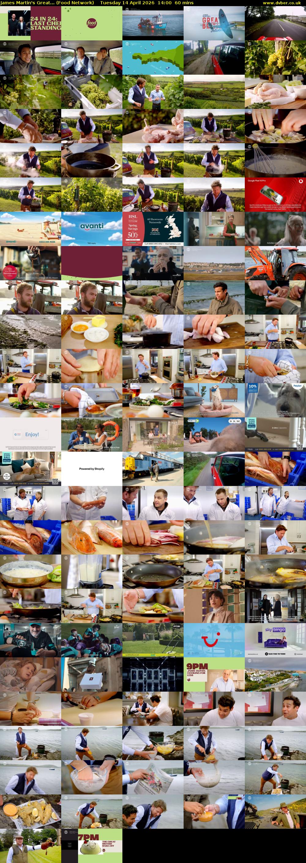 James Martin's Great... (Food Network) Tuesday 14 April 2026 14:00 - 15:00